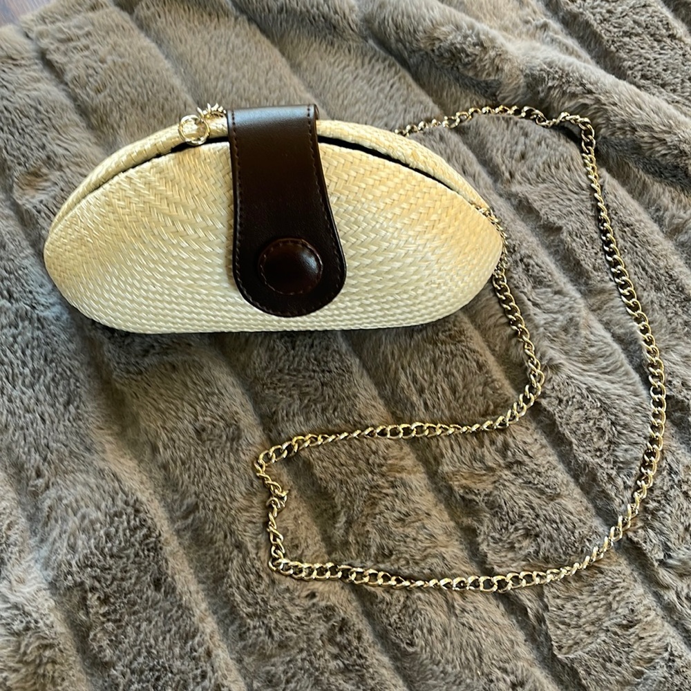 Gorgeous Le Sac Rattan Leather clutch/crossbody
